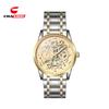 Reloj Resistente al Agua para Hombre, Estilo de Negocios, Caja de Aleación, Correa de Acero Inoxidable, Esfera Grande con Escala de Números Romanos Retro