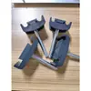 Braçadeira redonda de trilho duplo com alça, feita de nylon e aço inoxidável, espaçamento entre braçadeiras de 66 mm, para acessórios de suporte de linha de transporte.