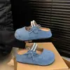 Sandalias Planas, Sandalias Cómodas para Verano, Nuevo Estilo 2026, Mules de Perlas sin Cierre, Medias Zapatillas Cerradas para Mujer