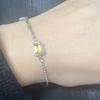 Pulsera de Piedra Preciosa Natural para Mujer Transmisión en Vivo de Xiaohongshu Douyin Plata de Ley S925 Joyería de Moda Ins de Alta Gama y que No se Desvanece