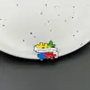 Broche de Rompecabezas Multicolor Más Vendido Transfronterizo Amor Cuadrado Rompecabezas de Color Insignia Metálica Accesorios de Aleación