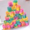 Círculo Mágico Arco-Íris Mini Carinha Sorridente 3,2 x 3,5 cm Jenga Círculo Colorido de Mola Brinquedo Infantil Atacado de Fábrica