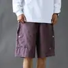 Shorts Cargo Casuales de Verano Estilo Americano Frescos de Alta Resistencia con Bolsillos Grandes para Hombre, Pantalones de Cinco Puntos Holgados con Cordón, Pantalones de Longitud Media Modernos