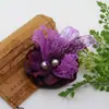 0375 directo de fábrica hermoso tocado de tela coreana para mujer con cinta de perlas color completo corsage sombrero zapatos