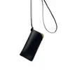 Estuche Elegante para Gafas Colgante de Cuello en Cuero PU, Funda Protectora Minimalista de Moda para Gafas con Cordón