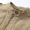 Jaqueta Longa com Caimento Retro Workwear Americano com Zíper Solta Preguiçosa Versátil Diária Confortável Outono e Inverno Nova