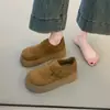 Zapatos Planos de Suela Gruesa para Personas Bajas Mocasines sin Cordones para Mujer 2026 Otoño Nueva Llegada Merade Retro Zapatos de Una Sola Pieza Mules
