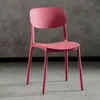 Silla de Comedor de Plástico para el Hogar Nórdico, Silla Sencilla de Ocio con Respaldo, Elegante Silla de Plástico para Escritorio y Negociación, Taburete para Exteriores
