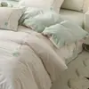 Conjunto de Quatro Peças de Algodão Puro Ins Bordado Simples Lençol de Cama 100% Algodão Capa de Edredom Conjunto de Três Peças Solteiro 2026 Novo Roupa de Cama