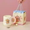 Conjunto de presente de caneca de cerâmica do Mark, copo de água com alta estética, copo promocional com logotipo impresso e gravado, pequeno presente prático atacado