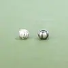 Plata de Ley S925 5mm Cuentas Lisas de Plata Calabaza Cuentas Linterna Accesorios de Cuentas de Plata Cuentas Sueltas Juguete DIY Pulsera Cuentas Discípulo