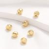Color oro de 18 quilates cuadrado redondo irregular barroco piedra pequeña agujero recto cuentas cuentas DIY accesorios hechos a mano