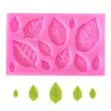 Varios Tipos de Moldes de Silicona de Hojas y Hojas de Arce, Colección de Hojas Decoración de Pasteles con Fondant Moldes para Hornear