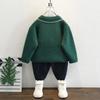 Suéter para Niños 2024 Nueva Llegada para Hombre Grande y Pequeño Cuello Redondo Jersey de Manga Larga Otoño e Invierno Primavera Top Base