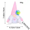 Linda Figura Decorativa con Temática de Hong Kong con Flores Pequeñas, Muñeco de Gnomo de Peluche, Figura de Viejo Sin Rostro Rudolph