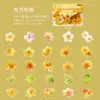 Paquete de Pegatinas de Pájaros Italianos: Serie ¿Cuánto Sabes de Flores? - Base Decorativa para Diario Tema Floral Pequeño Pegatinas de Material, 50 Hojas, 6 Diseños