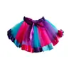 Saia Arco-Íris Saia Tutu de Tule para Crianças Pequenas e Médias, Saia Tutu de Performance para Meninas, Estilo Europeu e Americano, Exclusivamente para Fornecimento Transfronteiriço