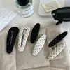 Pinza para el Cabello de Tela con Puntos Estilo Coreano, Pinza Versátil para Flequillo de Uso Diario, Pasador Nuevo con Acabado de Alta Gama, Elegante Pinza de Pato
