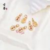 Colgante Chapado en Oro que Conserva el Color para Buena Fortuna, Paz y Salud, Pulsera de Hilo Rojo DIY Colgante Pequeño