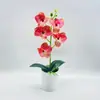 Simulación de Phalaenopsis en maceta impresión 3D 5 flores Phalaenopsis bonsái flor artificial adornos de flor artificial suministro transfronterizo