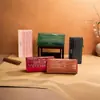 Billetera Larga con Patrón de Piedra Luminosa Plegable Doble Cierre Lateral Gran Capacidad para Mujer Multifunción con Cremallera