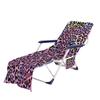 Fronterizo Wish Amazon Más Vendido Cubierta de Microfibra para Silla de Playa Toalla para Silla Lounge Toalla de Playa Estilo Rayado con Estampado de Leopardo