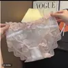 Encanto Púrpura Nebuloso~Bragas Sexy de Encaje para Mujer, Tiro Bajo, Tallas Grandes, Puro Deseo, Transpirables, Entrepierna de Algodón Puro, Nuevas Bragas Triángulo para Mujer