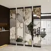 Divisória de Tela Estilo Levemente Luxuoso Personalizada para Sala de Estar, Sala de Jantar Minimalista Moderna, Hall de Entrada Estilo Chinês Novo com Treliça Vazada para Privacidade