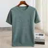 Suéter de Lana Pura con Cuello Redondo Otoño/Invierno 2025 para Hombre Manga Corta Top Camiseta Holgada Manga Media Suéter de Lana Suministro Transfronterizo