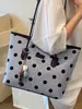 Bolsa Tote de Bolinhas Shuai Mi Home para Mulheres 2026 Nova Grande Capacidade Luxo Leve Nicho Bolsa de Ombro Casual Bolsa para o Dia a Dia