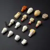 Brinquedo Cultural Tibetano Osso de Boi Acessório de Três Passagens Material Natural Envelhecido Antigo Contas Espaçadoras de Três Passagens Integradas Contas de Oração Coleção Nuvem de Fundo de Pagode