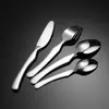 Acero Inoxidable 304 Cubiertos Infantiles Luna Creciente Cuchillo y Tenedor Cuchara Cuchara Engrosada para el Hogar Linda Cuchara para Postre Juego de Cuatro Piezas