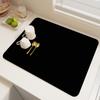 Alfombrilla de drenaje de diatomeas para encimera de cocina, alfombrilla absorbente para grifo, posavasos para cuencos y platos, alfombrilla a prueba de salpicaduras de agua, alfombrilla antifregadero