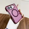 Aplicable a Funda para iPhone Duo Plegable Bisagra Central Mate Magnética Apple 18 Ultra Transparente Cubierta Protectora