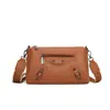 Bolso Cruzado de Cuero Genuino Denk para Mujer 2026 Moderno Casual Gran Capacidad Bolso para Motocicleta Piel de Vaca de Primera Capa Bolso de Hombro Cruzado