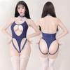 Lingerie Sexy, Recortes Sensuais, Decote Revelador Quente, Maiô Vazado, Uniforme de Coelho, Desejo Puro, Tentação Costas Nuas
