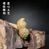Sándalo Verde Natural Tallado Multi-Semilla Cacahuete Pie de Mano Adornos de Escritorio Madera Maciza Sin Pintar Mascota de Té Plato Decorativo