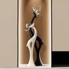 Mueble de TV de Lujo Ligero Beihanmei para Sala de Estar, Adorno de Piso Grande de Prosperidad y Doble Felicidad, Decoración de Entrada, Regalo de Inauguración de Casa de Alta Gama