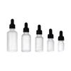Venta Directa de Fábrica Botella Transparente para Aceite Esencial de 5-100 ml con Gotero de Plástico, Material de Empaque de Botella Reutilizable, Botella Esmerilada para Aceite Esencial