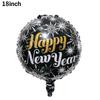 Balón de estrella de cinco puntas de película de aluminio de 18 pulgadas feliz año nuevo globo de papel de aluminio Arreglo de celebración de reunión anual de fiesta de Año Nuevo