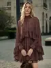 Otoño/Invierno 2026 Nuevo Transfronterizo Europeo y Americano Temperamento Elegante Vestido de Gasa Moda Camisola Interior Conjunto de Dos Piezas