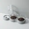 Set de cuencos multiusos para mascotas más vendido transfronterizo con tres cuencos, diseñado para proteger la columna cervical, dispensador automático de agua, cuencos anti-derrame para perros y gatos, accesorios para mascotas