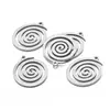 Acero Inoxidable Colgante Patrón Espiral de 15 mm Colgante Personalizado DIY Accesorios para Collares Europeos y Americanos Accesorios Venta al por Mayor Transfronteriza