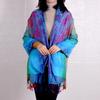 Bufanda Floral de Degradado Colorido Estilo Étnico Chal Jacquard Alargado Bufanda Escénica de Lijiang Nepal Bufanda Larga para Mujer