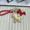 Chaveiro de Ouro Puro 999 com Design My Little Pony para Riqueza Instantânea, Pingente Cartoon para Atrair Fortuna, Acessório de Bolsa