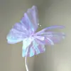Decoración de Hotel para Boda Decoración de Boda Flor Mariposa 3 Cabezas Orquídea Mariposa de Seda Flor Guía de Camino Material en Stock Suministros de Boda