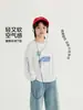 Moda Infantil Otoño 2026 Camiseta de Manga Larga con Letra 2026 Top Deportivo Cómodo para Exteriores Moderno Genial Holgado para Niños