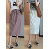 Mountain Outdoor Leve Secagem Rápida Elástico Cintura Alta Vestido Floral com Saia Casual Dividida Verão B0617S