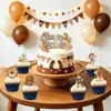 Banderines de Letras Temática Vaquero Occidental Transfronterizos para Fiesta de Cumpleaños, Decoraciones de Atmósfera para Escenario, Adornos para Pasteles y Adornos al por Mayor