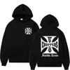 Talla Europea TransfronterizaSudadera con Capucha para Hombre con Logo de West Coast Iron Cross Choppers